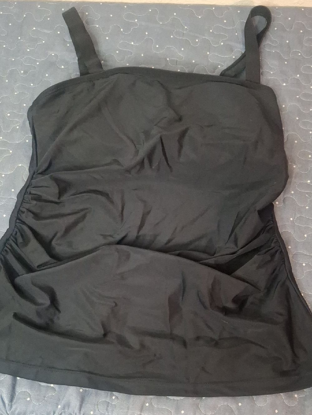 Black Tankini Top with Adjustable Straps size medium